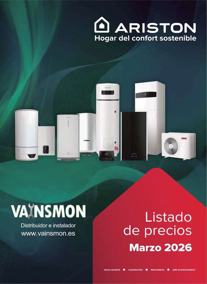 Catálogo Tarifa Ariston 2026